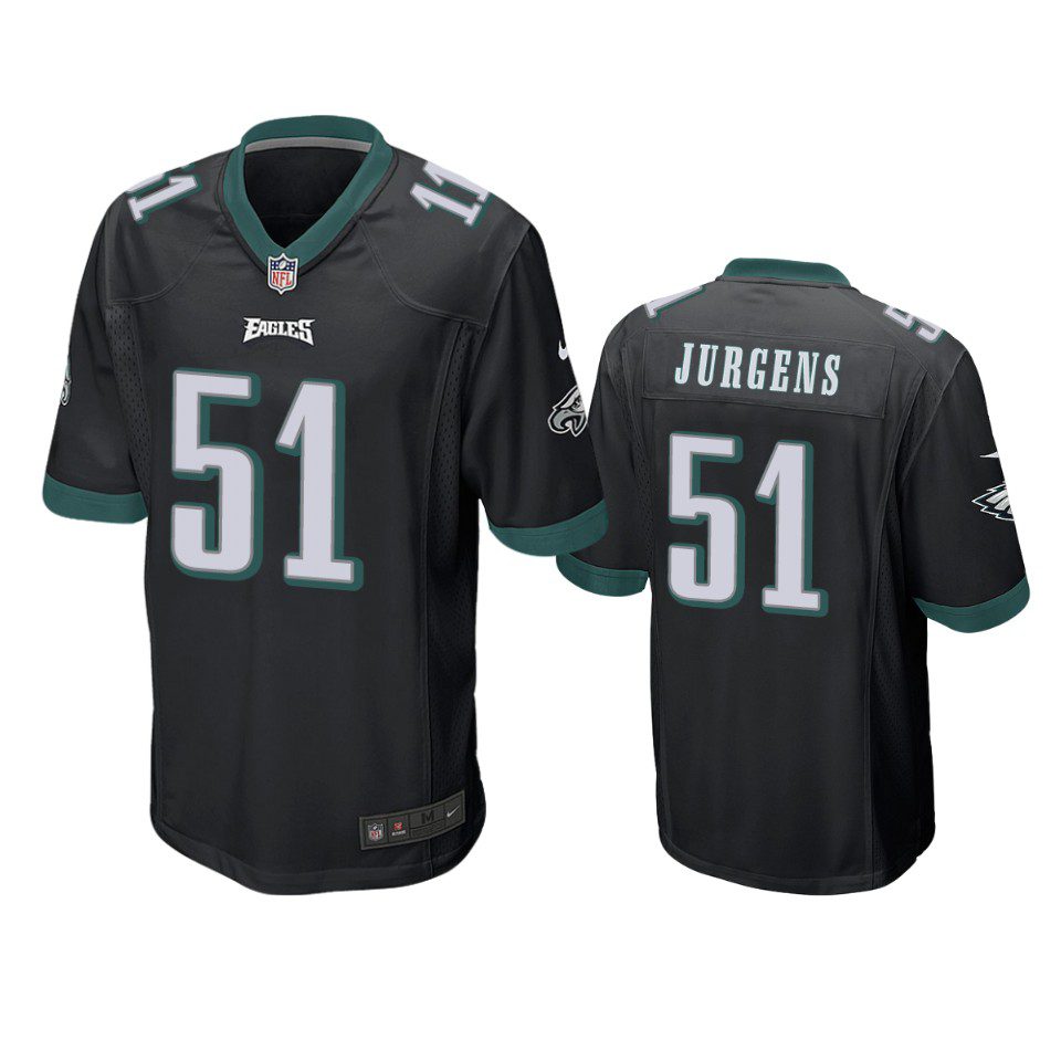 Philadelphia Eagles Cam Jurgens Black Game Jersey 1 cam jurgens eagles black game jersey