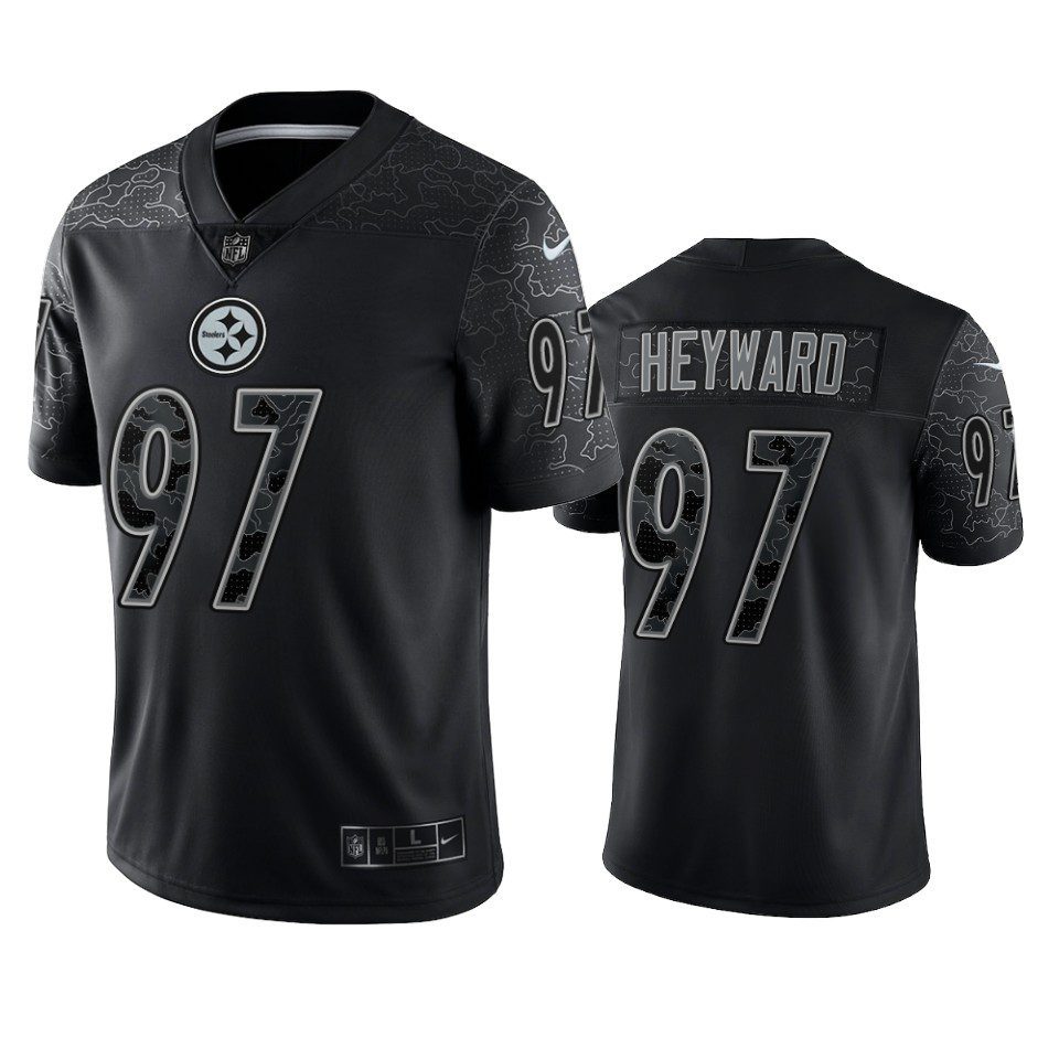 Cameron Heyward Pittsburgh Steelers Black Reflective Limited Jersey 1 cameron heyward steelers black reflective limited jersey