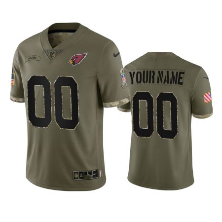 Arizona Cardinals Custom Olive 2022 Salute To Service Limited Jersey