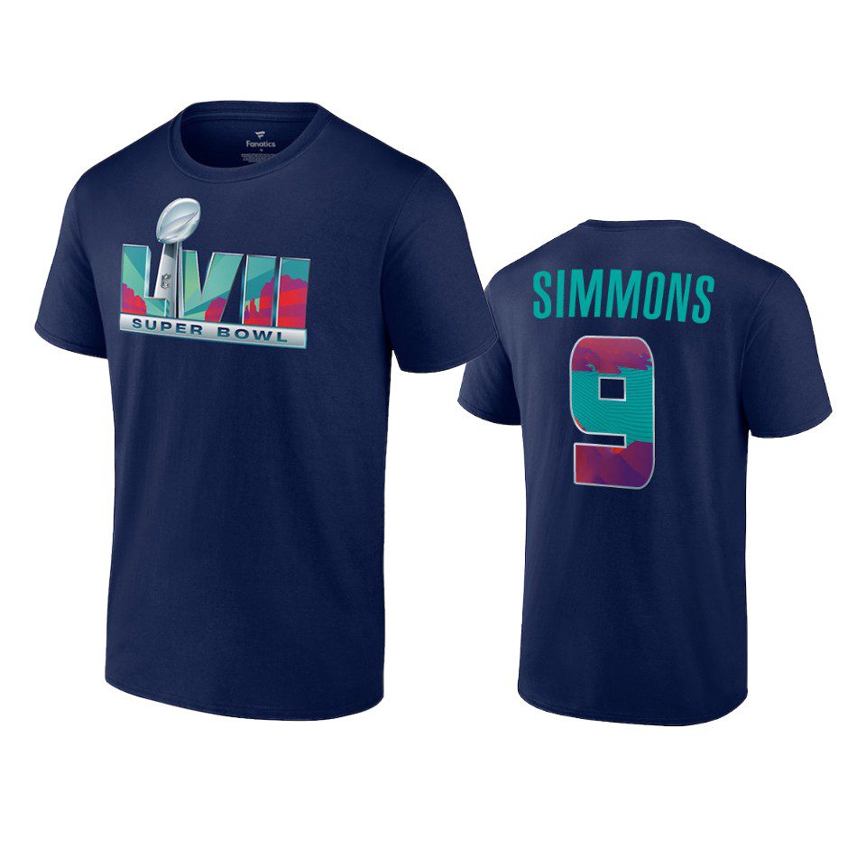 Arizona Cardinals Isaiah Simmons Navy Super Bowl LVII T-Shirt 1 cardinals isaiah simmons navy super bowl lvii t shirt