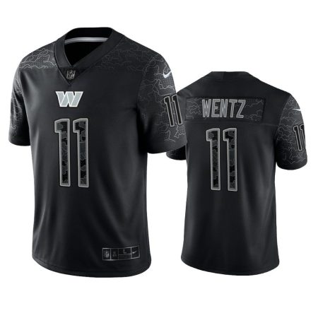 Carson Wentz Washington Commanders Black Reflective Limited Jersey