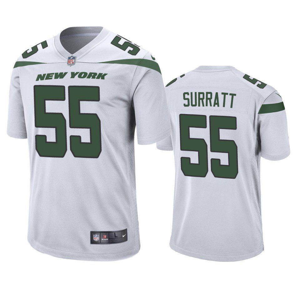 New York Jets Chazz Surratt White Game Jersey 1 chazz surratt jets white game jersey