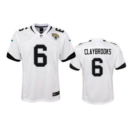 Youth Jaguars Chris Claybrooks White Game Jersey