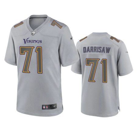 Minnesota Vikings Christian Darrisaw Gray Atmosphere Fashion Game Jersey