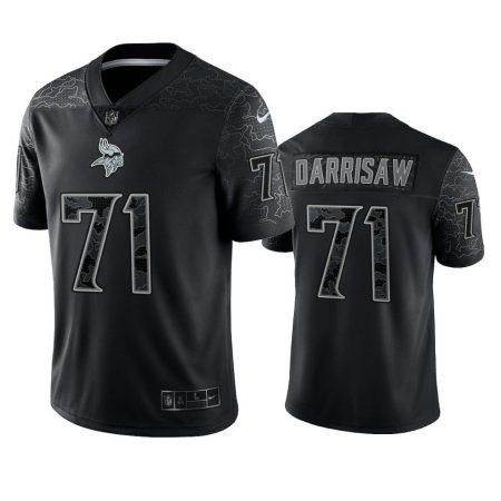 Christian Darrisaw Minnesota Vikings Black Reflective Limited Jersey