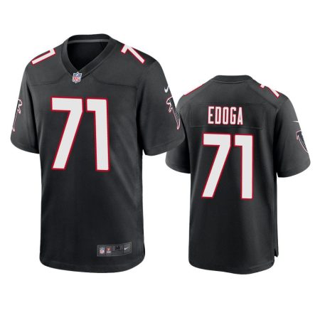 Atlanta Falcons Chuma Edoga Black Throwback Game Jersey