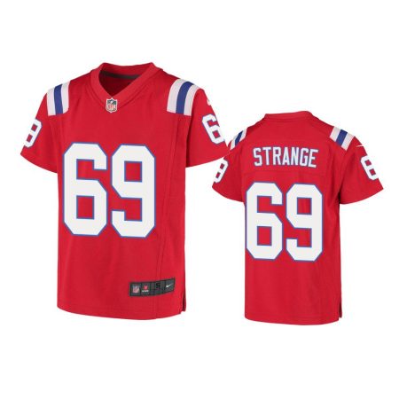 Youth Patriots Cole Strange Red Game Jersey