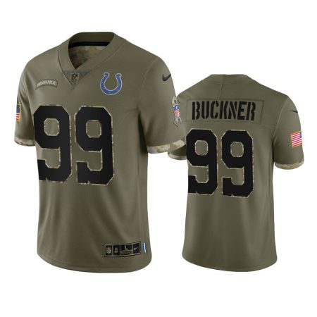 Indianapolis Colts DeForest Buckner Olive 2022 Salute To Service Limited Jersey