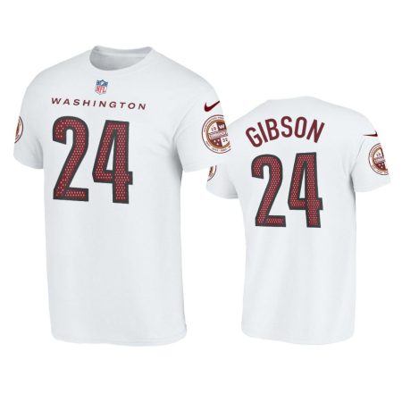 Men's Washington Commanders Antonio Gibson White Name & Number T-Shirt