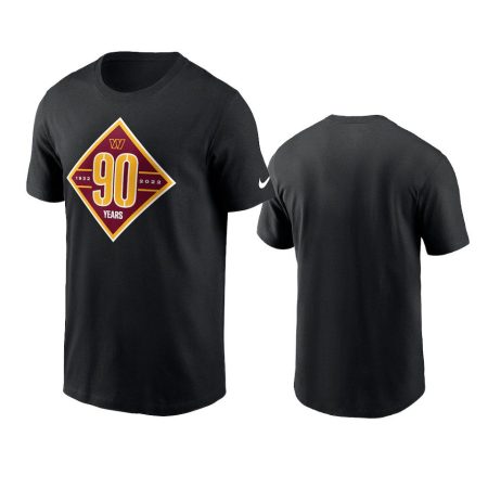 Washington Commanders Black 90th Anniversary T-Shirt