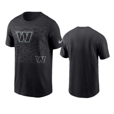 Washington Commanders Black RFLCTV T-Shirt