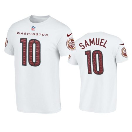 Men's Washington Commanders Curtis Samuel White Name & Number T-Shirt