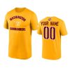 Men's Washington Commanders Custom Gold Name & Number T-Shirt 3 commanders custom gold t shirt