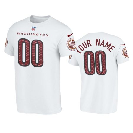 Men's Washington Commanders Custom White Name & Number T-Shirt