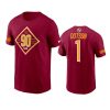 commanders jahan dotson burgundy 90th anniversary t shirt