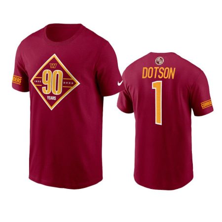 Washington Commanders Jahan Dotson Burgundy 90th Anniversary T-Shirt