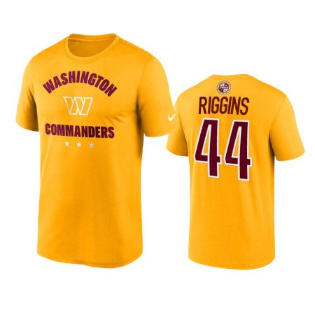 Men's Washington Commanders John Riggins Gold Name & Number T-Shirt