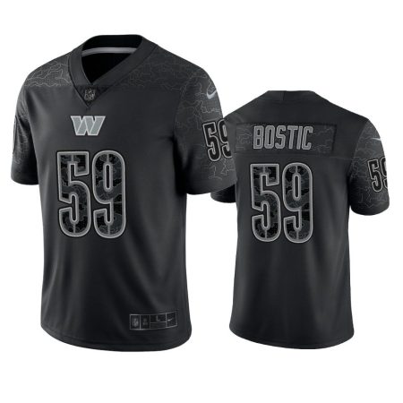 Washington Commanders Jon Bostic Black Reflective Limited Jersey