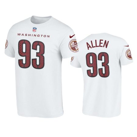 Men's Washington Commanders Jonathan Allen White Name & Number T-Shirt