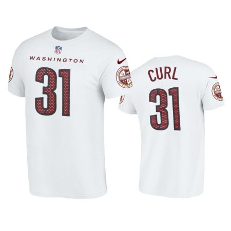 Men's Washington Commanders Kamren Curl White Name & Number T-Shirt