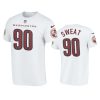 Men's Washington Commanders Montez Sweat White Name & Number T-Shirt 3 commanders montez sweat white t shirt