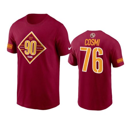 Washington Commanders Samuel Cosmi Burgundy 90th Anniversary T-Shirt