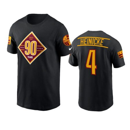 Washington Commanders Taylor Heinicke Black 90th Anniversary T-Shirt