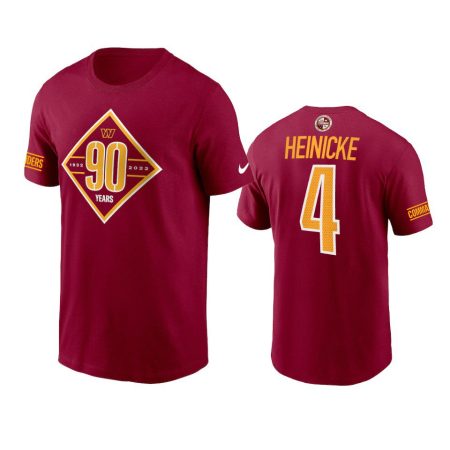 Washington Commanders Taylor Heinicke Burgundy 90th Anniversary T-Shirt