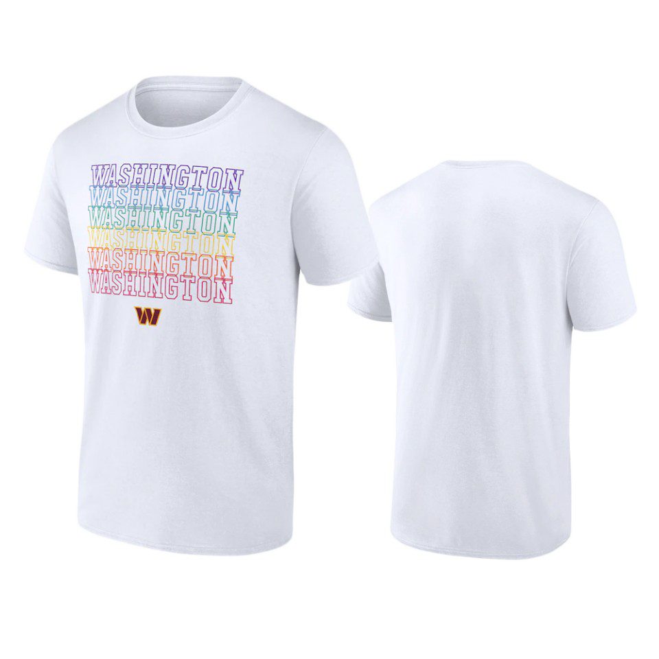 Washington Commanders White City Pride Logo T-Shirt 1 commanders white city pride logo t shirt