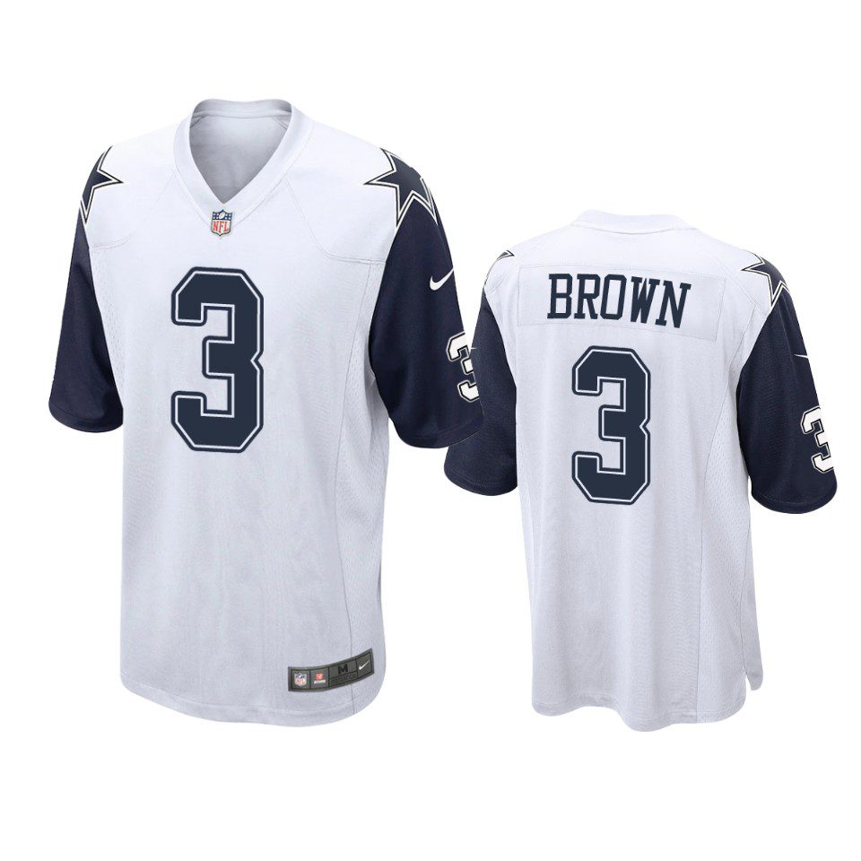 Anthony Brown Dallas Cowboys White Alternate Game Jersey 1 cowboys anthony brown alternate game white jersey