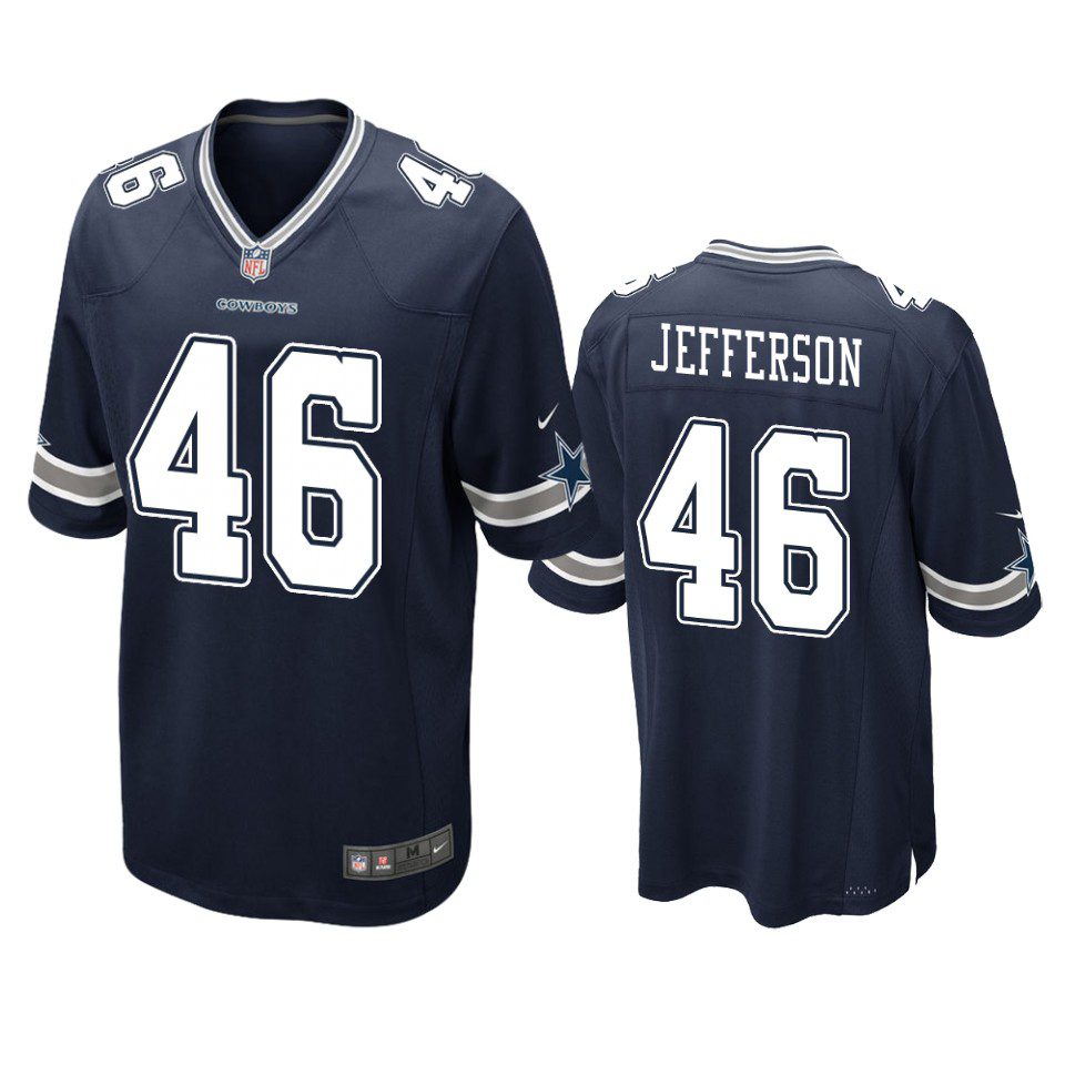 Malik Jefferson Dallas Cowboys Navy Game Jersey 1 cowboys malik jefferson game navy jersey
