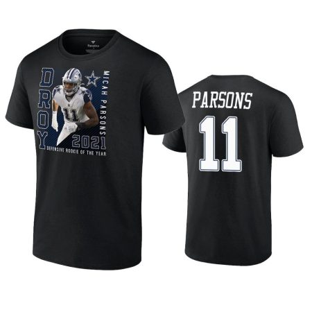 Dallas Cowboys Micah Parsons Black 2021 NFL Defensive Rookie of the Year T-Shirt