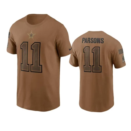 Dallas Cowboys Micah Parsons Brown 2023 Salute To Service T-Shirt