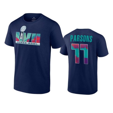 Dallas Cowboys Micah Parsons Navy Super Bowl LVII T-Shirt