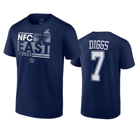 Dallas Cowboys Trevon Diggs Navy 2023 NFC East Division Champions Conquer T-Shirt