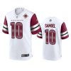 Washington Commanders Curtis Samuel White 90th Anniversary Game Jersey 2 curtis samuel commanders white 90th anniversary game jersey
