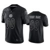 Custom Pittsburgh Steelers Black Reflective Limited Jersey 2 custom steelers black reflective limited jersey
