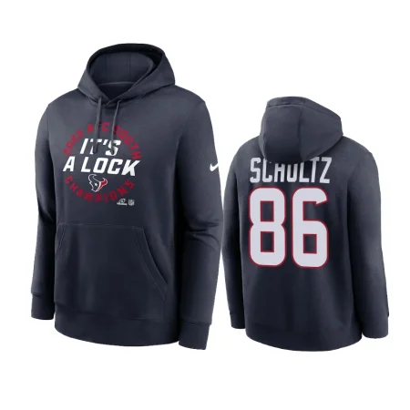 Dalton Schultz Houston Texans Navy 2023 AFC South Division Champions Locker Room Trophy Collection Hoodie