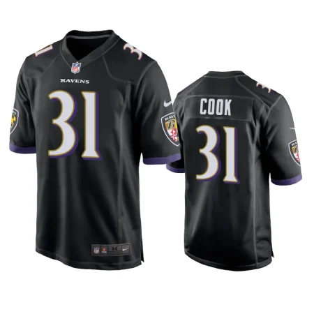 Baltimore Ravens Dalvin Cook Black Game Jersey