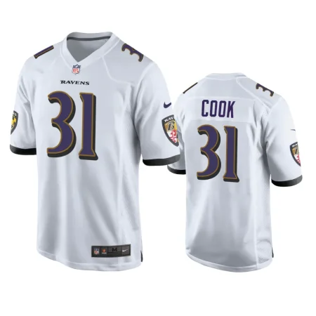 Baltimore Ravens Dalvin Cook White Game Jersey