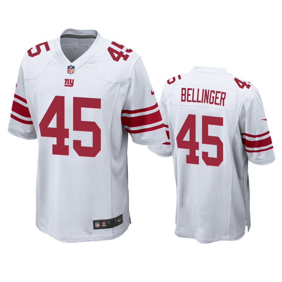 New York Giants Daniel Bellinger White Game Jersey 1 daniel bellinger giants white game jersey