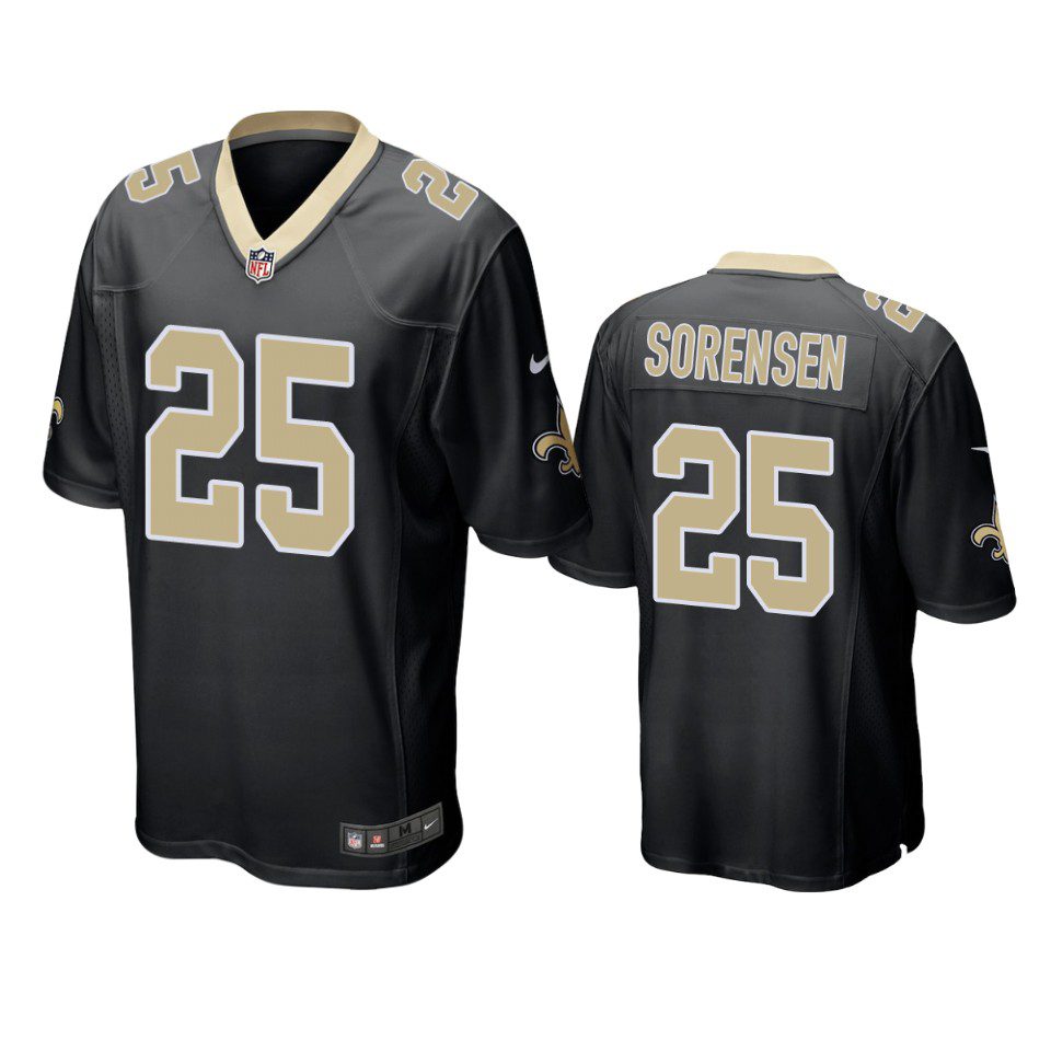 New Orleans Saints Daniel Sorensen Black Game Jersey 1 daniel sorensen saints black game jersey