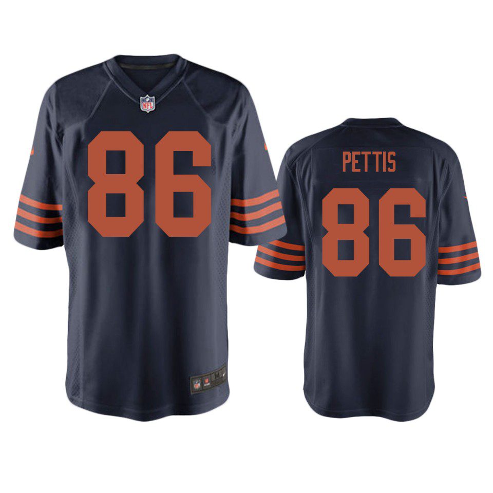 Chicago Bears Dante Pettis Navy Throwback Game Jersey 1 dante pettis bears navy throwback game jersey