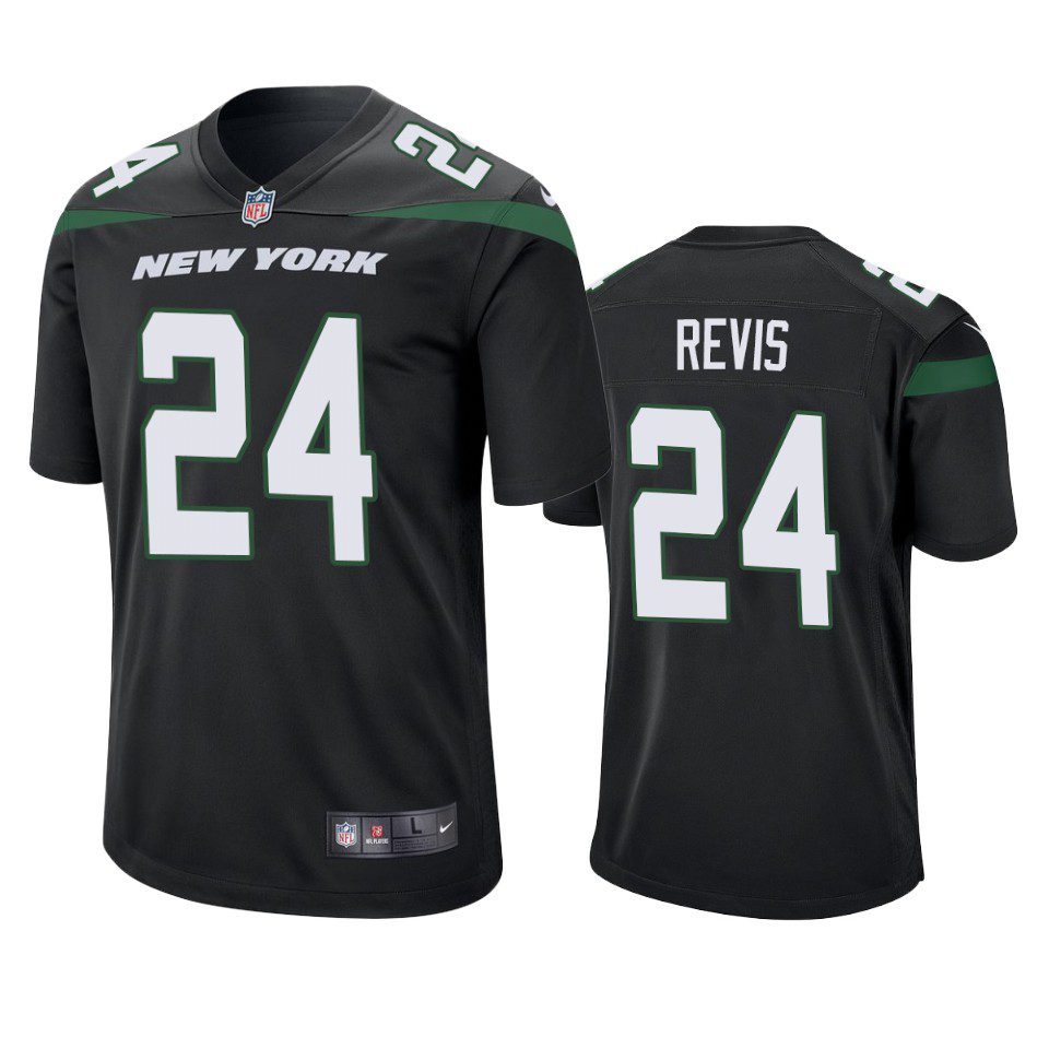 New York Jets Darrelle Revis Black Game Jersey 1 darrelle revis jets game black jersey