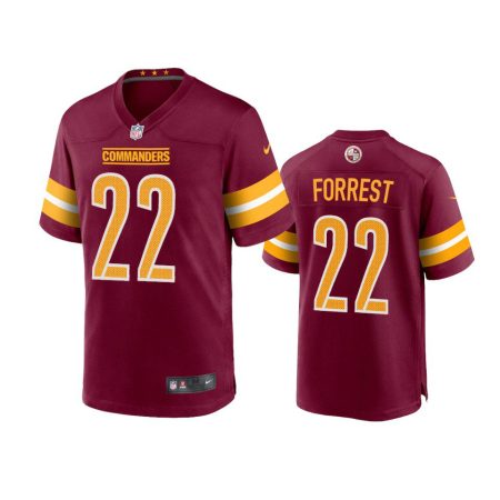 Youth Commanders Darrick Forrest Burgundy Game Jersey