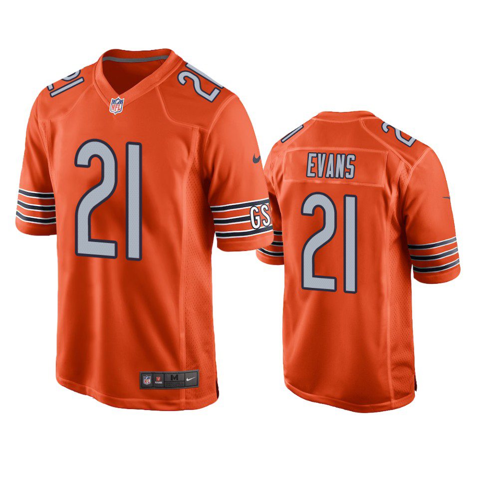 Chicago Bears Darrynton Evans Orange Alternate Game Jersey 1 darrynton evans bears orange alternate game jersey
