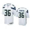 Seattle Seahawks Darwin Thompson White Game Jersey 2 darwin thompson seahawks white game jersey