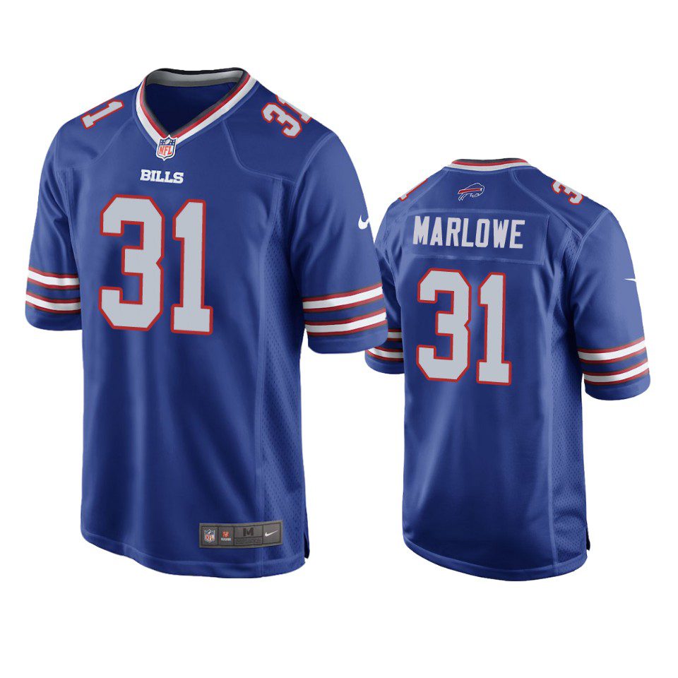 Buffalo Bills Dean Marlowe Royal Game Jersey 1 dean marlowe bills royal game jersey