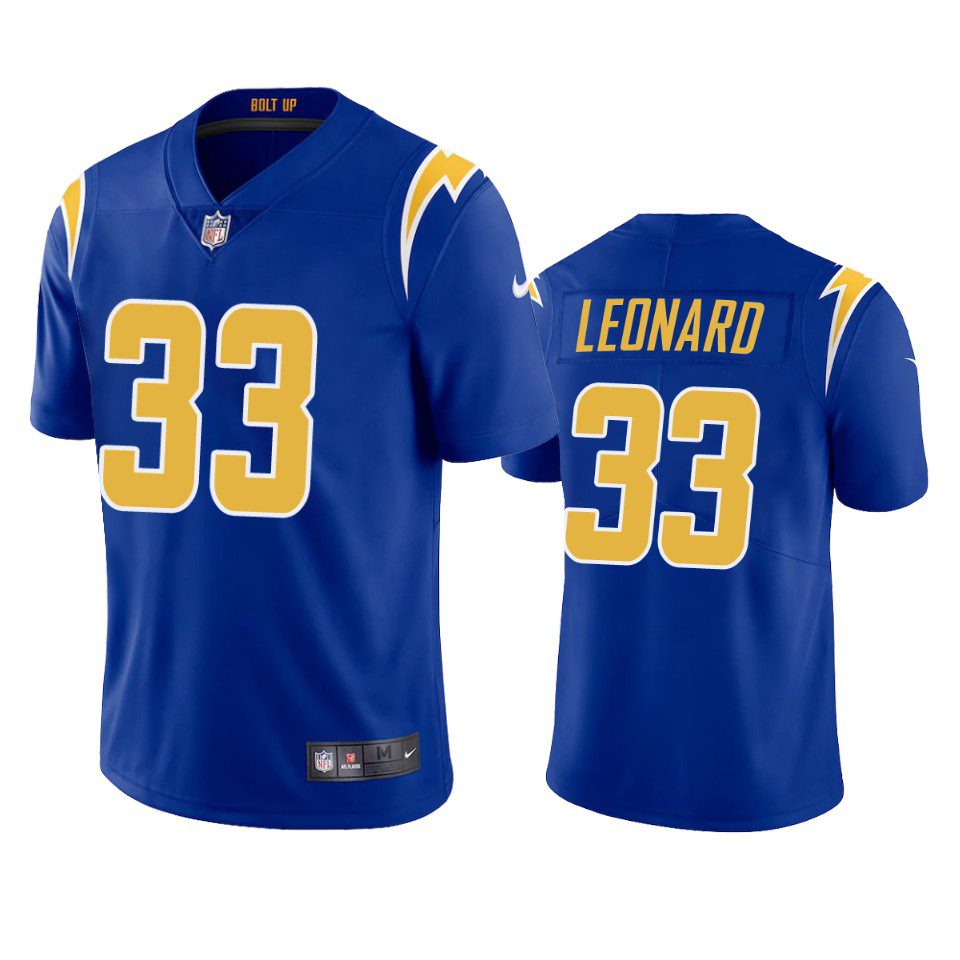 Deane Leonard Los Angeles Chargers Royal Vapor Limited Jersey 1 deane leonard chargers royal vapor jersey