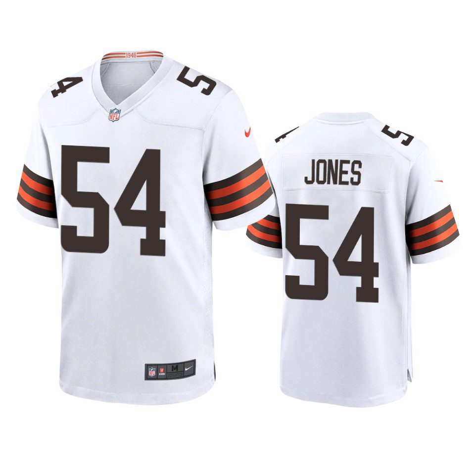 Cleveland Browns Deion Jones White Game Jersey 1 deion jones browns white game jersey